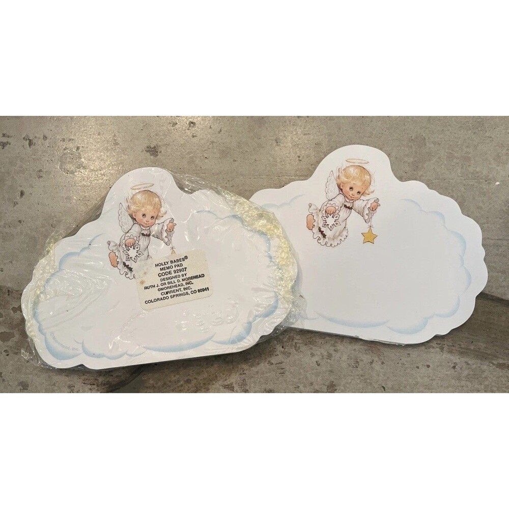 Vintage Holly Babes Angel Memo Pad Notepad Ruth J Morehead Current Inc New
